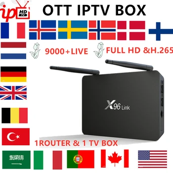 

French adult iptv X96 Link android tv box+router 1 year subscription afrance belguim Europe spain USA xxx iptv m3u smart tv box