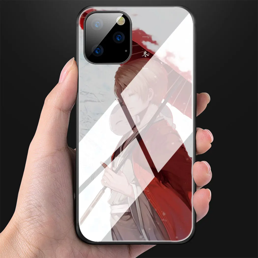 TG9 IYICAO Natsume Yuujinchou чехол для телефона из закаленного стекла для Apple iPhone 11 Pro XS Max XR X 8 7 6S Plus 5s SE - Цвет: TG9