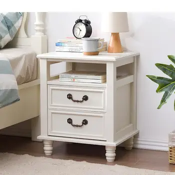 

Solid wood bedside table European and American bedside cabinet bedroom storage cabinet simple pine mini cabinet