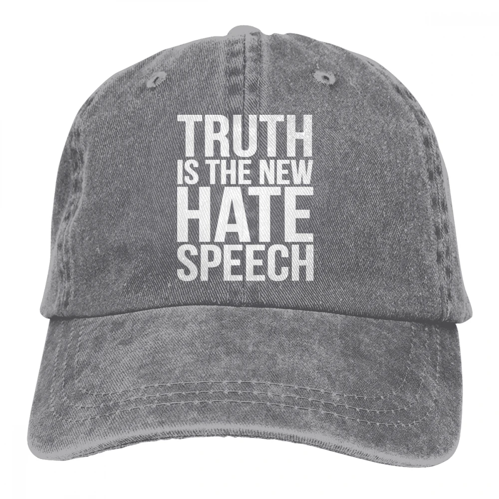 Правда ненависть Casquette черный унисекс Мужские Женские деним бейсболка с ремешком Кепки регулируемые клюшки для гольфа шляпа для папы