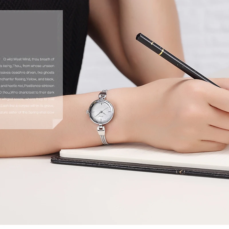 Top Lady Women's Watch Japan Quartz Hours Fine Fashion Dress Snake Chain Bracelet Office Girl's Birthday Gift Julius Box 717