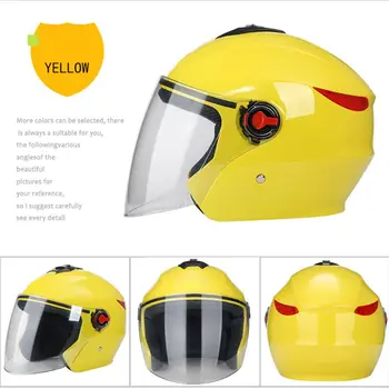 

Warm Windproof Motorcycle Helmet Anti-fog Scooter Open Face Cap with Sunshield Unisex Motorbike Road Bike Motor Ridding