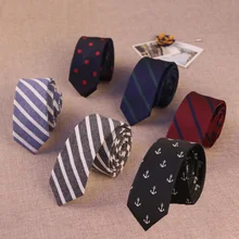 5cm moda magro poliéster gravatas âncora dot listra flores jacquard laços casual todo o jogo estreito pescoço gravata