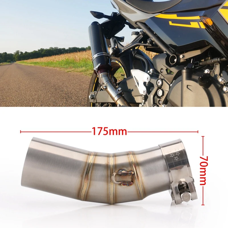 Мотоцикл 51 мм выхлопная труба из нержавеющей стали для Kawasaki Ninja 400 Z400 Ninja 400 Соединительная трубка