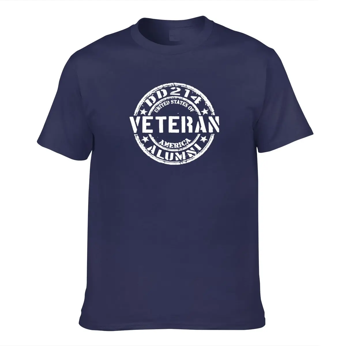 

DD214 Alumni Distressed American Circle Veteran Tops Tee T Shirt T-Shirt Popular Tagless