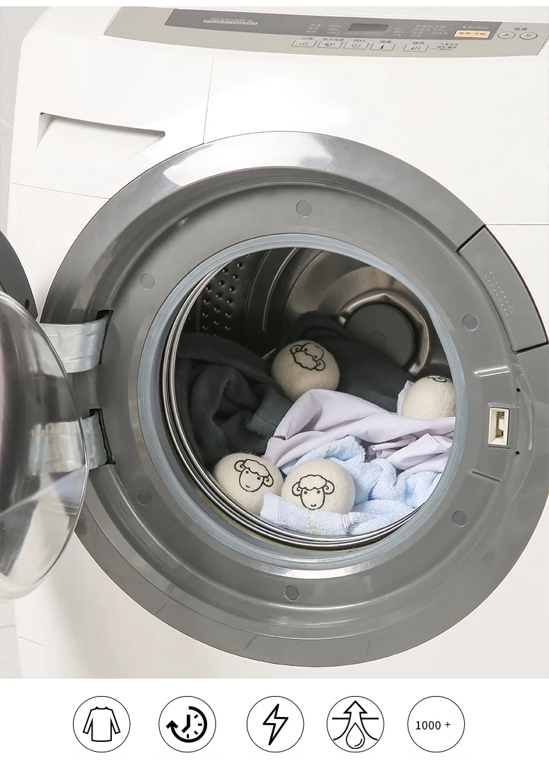 Bolas de secadora de lana reutilizables, kit de secado de lana para el  hogar, suavizante de ropa, Bola de lavandería, accesorios para lavadora,  3/4/5/6/7cm - AliExpress