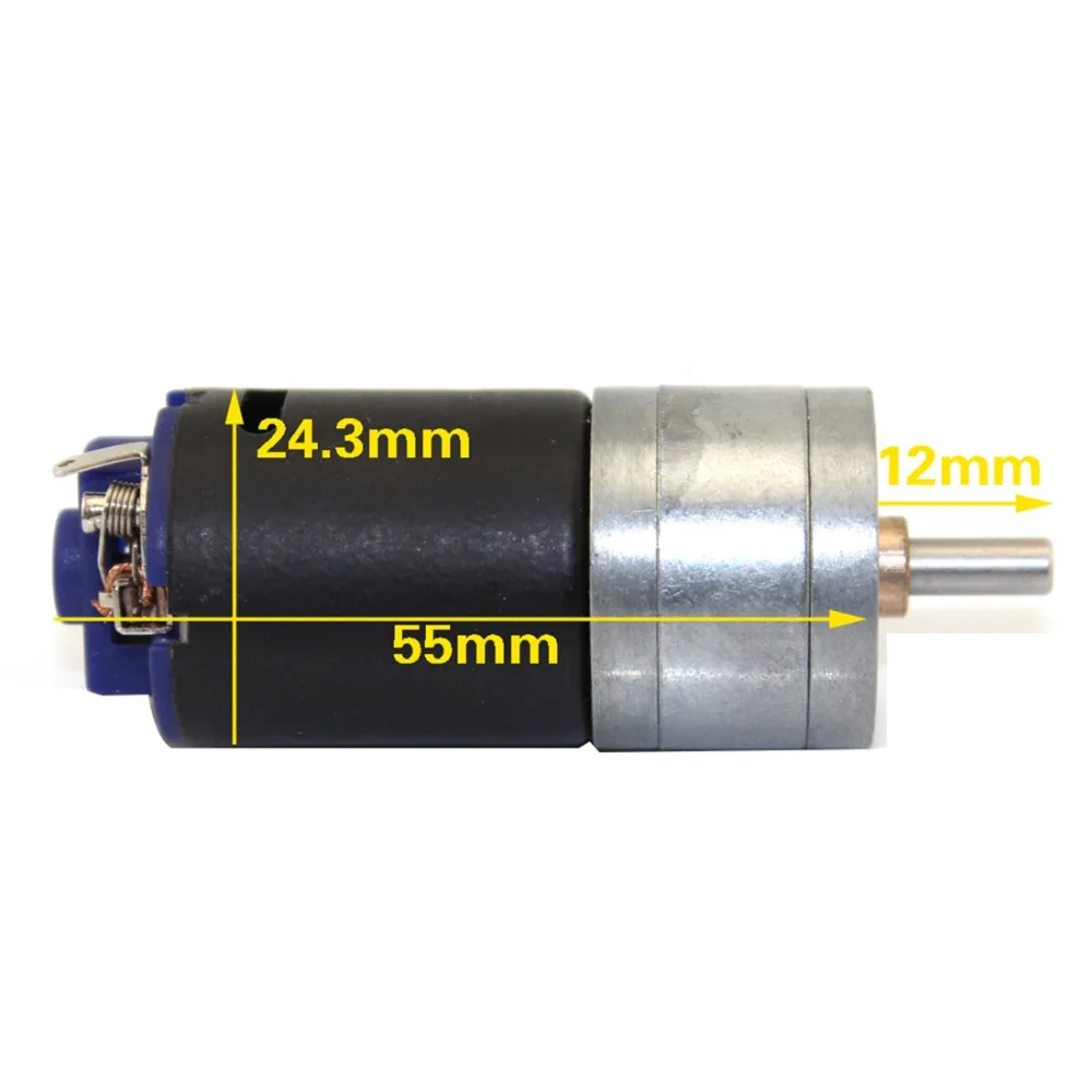 GM25-370 мотор(1:20) DC 6,0/12,0 V черный матовый двигатель 4 мм диаметр вала двигатель постоянного тока для RC гусеничных автомобилей и моделей грузовиков