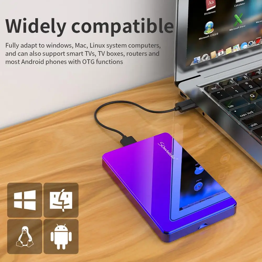 Disque Dur Externe Usb 3.0 Portable 2,5 Pouces, 1 To, 2 To, Pour Pc, Mac, Tablette, Xbox, Ps4,tv