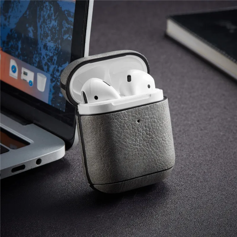 Чехол из искусственной кожи для Apple Airpods, ударопрочный чехол для Apple, гарнитура для Airpods, ультра тонкий защитный чехол