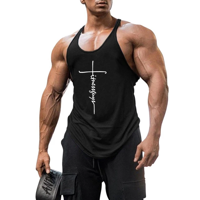 Sleeveless Men's Gym T-shirts  Sleeveless Gym T-shirts Men - Brand Gym  Clothing - Aliexpress