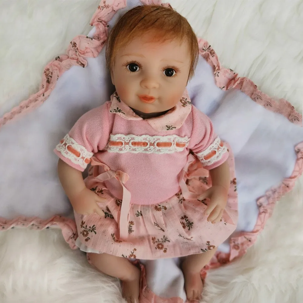 40 см Мягкая силиконовая Реалистичная кукла реборн Bebes Reborn baby girl реалистичные куклы новорожденная Детская кукла «Принцесса» сопроводительная игрушка для Gif