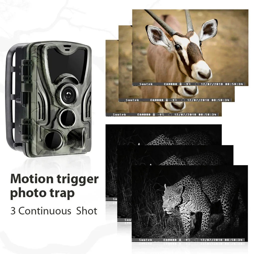 

20MP High-Performance Trail Camera Outdoor Wildlife Hunting IR Filter Night View IP65 Waterproof Motion Detection Camera