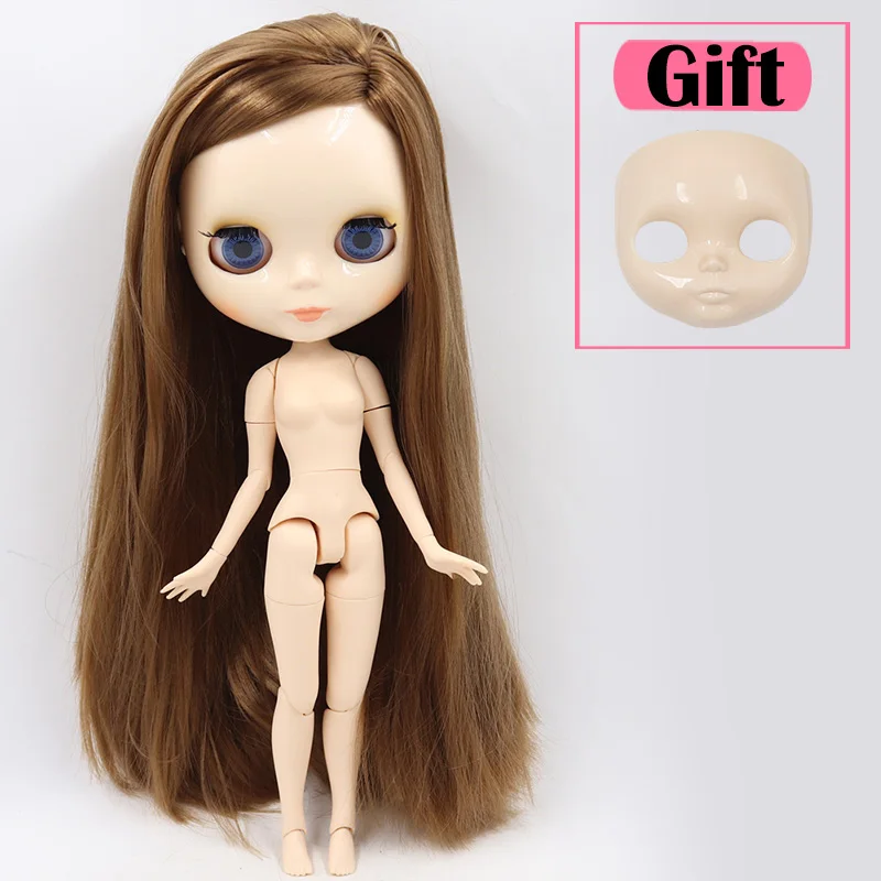 doll face ICY Blyth Кукла № 3 глянцевое лицо белая кожа сустава тела 1/6 BJD Специальная цена 1/4 BJD, Pullip, Jerryberry, Licca игрушка подарок - Цвет: doll face