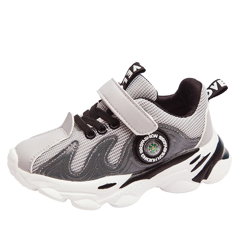 Kids Sneakers Casual Shoes Boy Girl Light Running Sport children Shoes Fashion Breathable Footwear SSJ024 - Цвет: SSJ024Grey