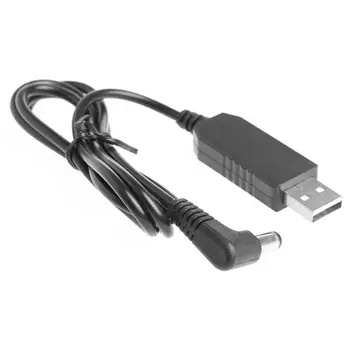 

USB DC 5V To 12V 2.1x5.5mm Right Angle Male Step Up Adapter Cable For Router