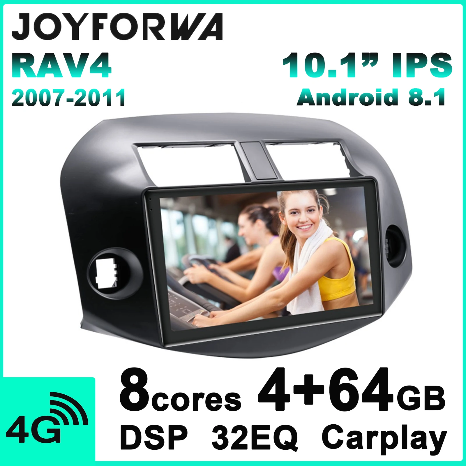 Carplay DSP 10 1 &quotAndroid 8 автомобильное мультимедийное радио для Toyota RAV4 2007 2011GPS SPDIF