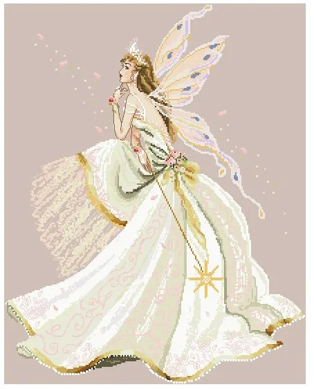 cs-3004 Cross Stitch Kit The Fairy Queen Goddess with Magic Wand