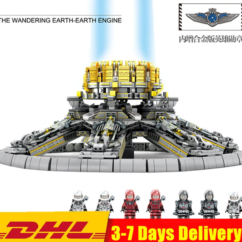 

Ideas Series Wandering earth Big Planetary Emission Engine Propeller space Children Kits Building Blocks Bricks Sets movie 2