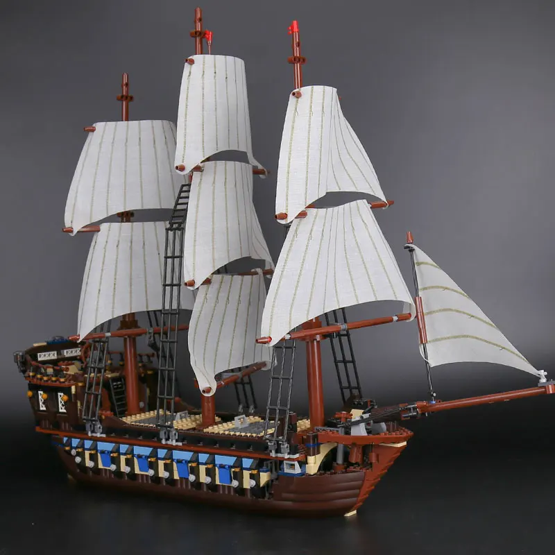 22001 Imperial Flagship Building Blocks Set Pirates Sailing Ship DIY Model Bricks Compatible with All brands 10210
