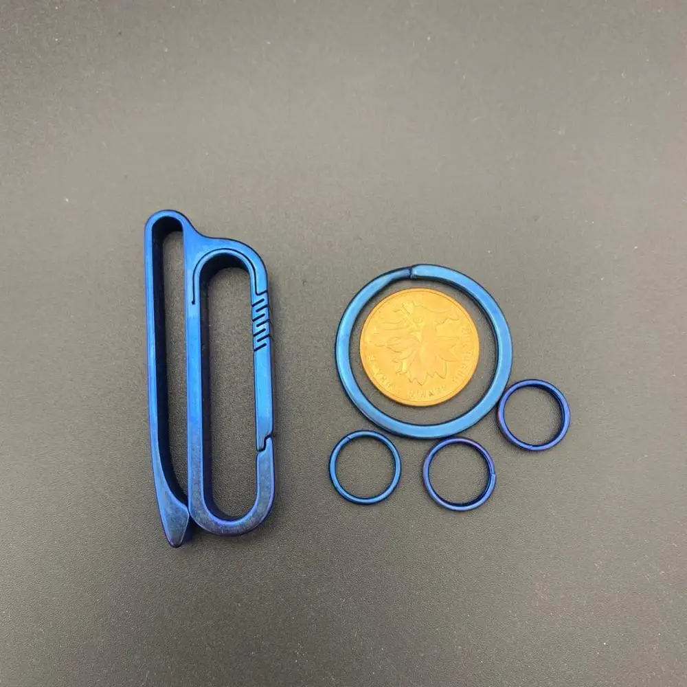 Цепочка для ключей из чистого титана со съемными зажимами|Брелоки| |