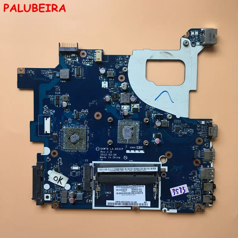 PALUBEIRA материнская плата для ноутбука acer E1-521 Packard Bell TE11BZ NBY1G11001 Q5WT6 LA-8531P с процессором протестирована полностью Быстрая