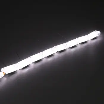 

2pcs Car Flexible waterproof Switchback LED Knight Rider Strip Light for Headlight Sequential Flasher Dual Color DRL Turn Signal