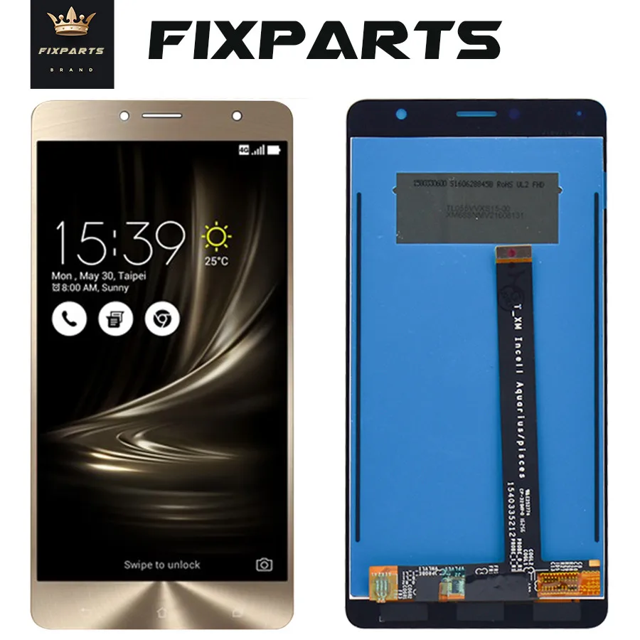 100% Новинка для Asus Zenfone 3 Deluxe ZS550KL Z01FD ЖК дисплей сенсорный экран дигитайзер сборка