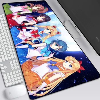 

Sailor Moon 3mm Large Pad Mouse Mat HD Print Computer Gamer Locking Edge Mousepad Keyboard Mice Mats Pad 40x90cm