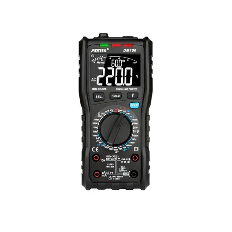 DishyKooker MESTEK DM100 Цифровой мультиметр высокоскоростной умный двухъядерный T-rms NCV температура Multimetro анти-сжигание