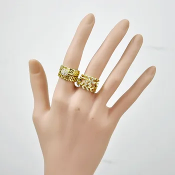 

Golden Rhinestone Ring Set For Women Fashion Vintage Zircon Ring Femme Ladies Wedding Rings For Women Party Jewelry Finger Rings