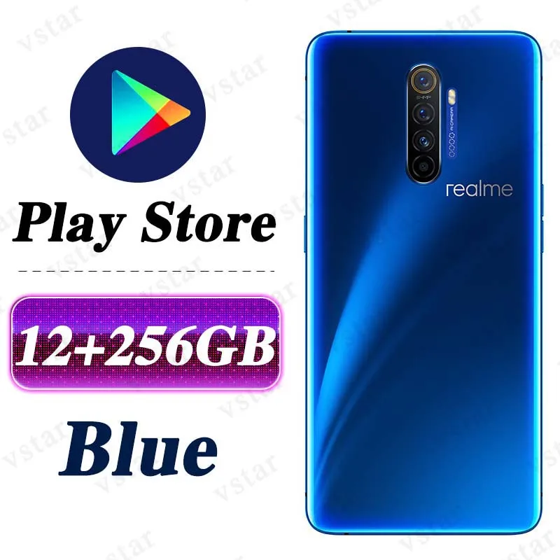 Мобильный телефон Realme X2 Pro 6,5 дюймов Super AMOLED Snapdragon 855 Plus Octa Core UFS 3,0 разблокировка экрана - Цвет: 12G 256G Blue