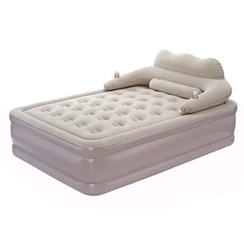 

High Bed Inflatable Bed Household Outdoor Furniture Thickened Flocking PVC Folding Bed Portable Lazy Air Cushion Bed