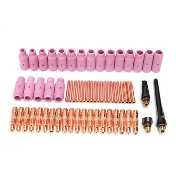 

Hot Sale 63pcs TIG Welding Torch Gas Lens Parts Replacement Kit For WP-17/18/26 WP Tungsten