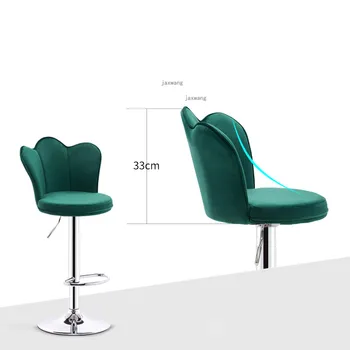

American Cafe Bar Backrest Stools Minimalist Bar Chairs Creative Nordic PU Lift Chair Modern Adjust Bar Stools Home Furniture