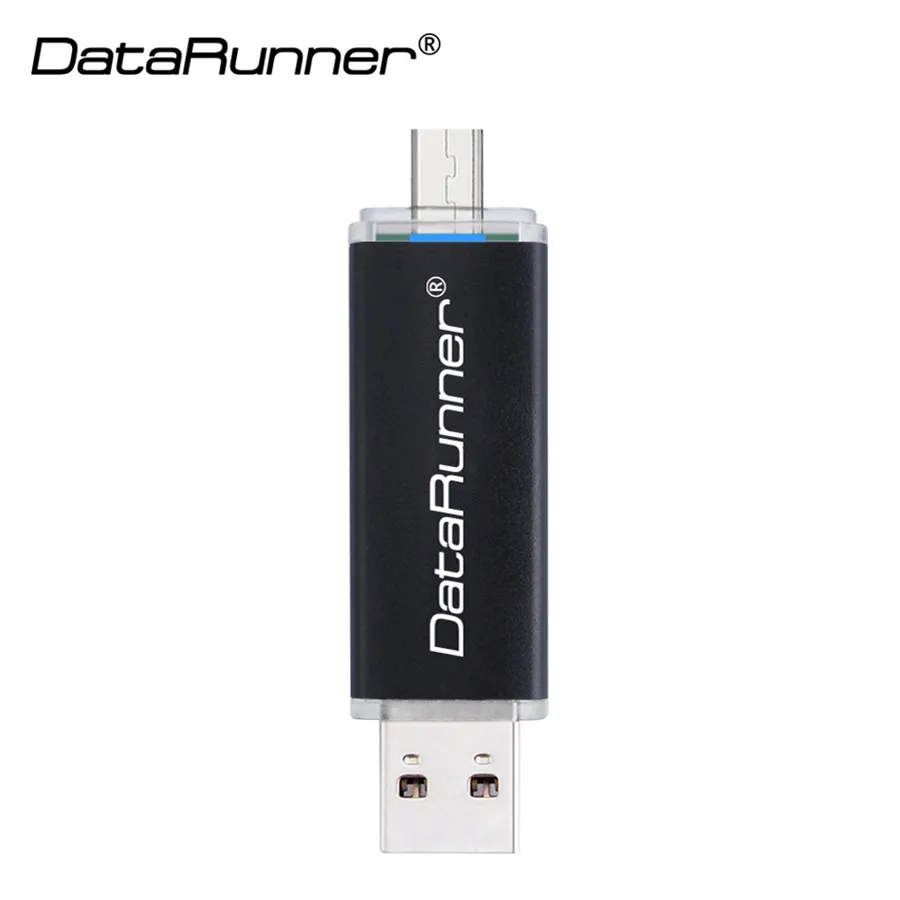 DataRunner USB 3,0 USB флеш-накопитель высокоскоростной OTG флеш-накопитель 16 ГБ 32 ГБ 64 Гб 128 ГБ 256 ГБ Флешка USB флешка 3,0 диск памяти - Цвет: Черный