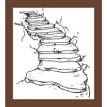 

ZATWBS Stone ladder Clear Stamps For DIY Scrapbooking/Card Making/Album Decorative Rubber Stamp Crafts
