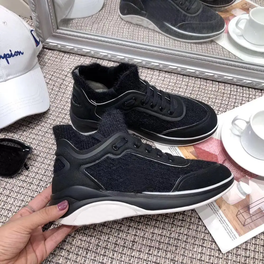 Casual Shoes Women Platform Sneakers White Fashion Ladies Chunky footware Cattle Cashmere Female Trainers Thick Bottom Shoe