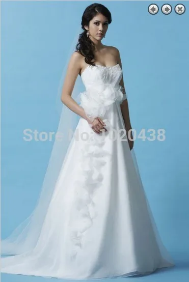 Новая мода горячая vestidos белые длинные свадебные вечерние платья ручной работы на заказ трапециевидные Свадебные платья с цветами