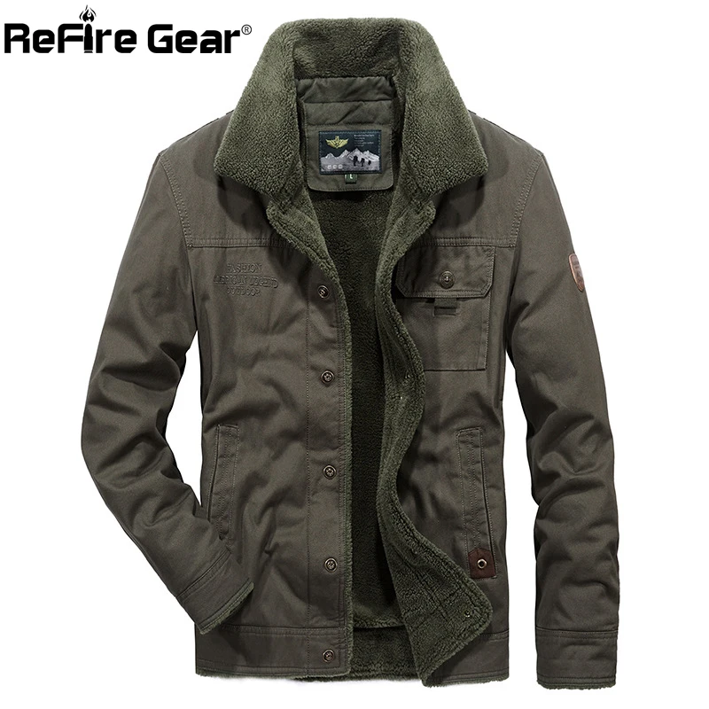 Refire gear, флисовая тактическая куртка, Мужская, зимняя, теплая, ВВС, Армейская, военная, куртка, осень, толстая подкладка, повседневная, хлопковая куртка, пальто