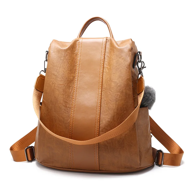 

2019 new backpack large capacity simple personality theft-proof leisure Joker soft shoulder bag