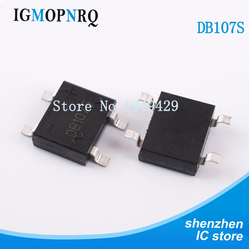 100 шт./лот SMD DB107 DB107S 1A 1000 В SOP4 однофазных диодный выпрямительный мост