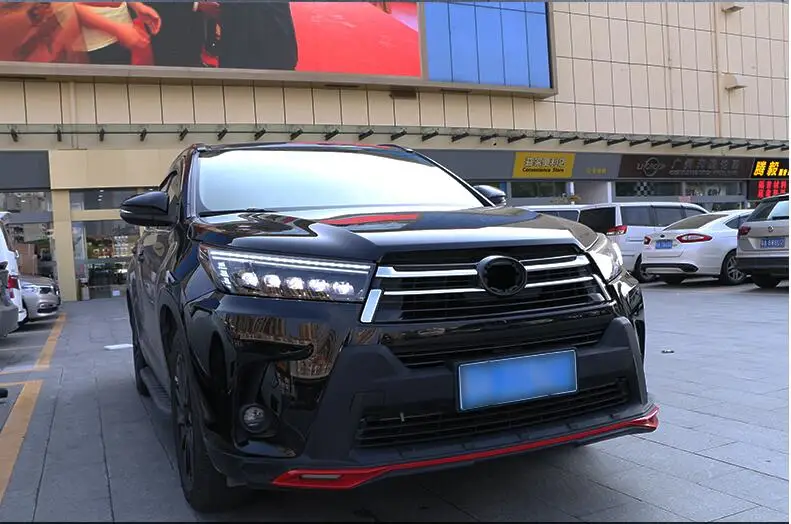 2 шт.~ 2019y автомобильный bupmer головной светильник для Toyota фара highlander Kluger автомобильные аксессуары светодиодный противотуманный фонарь highlander налобный фонарь