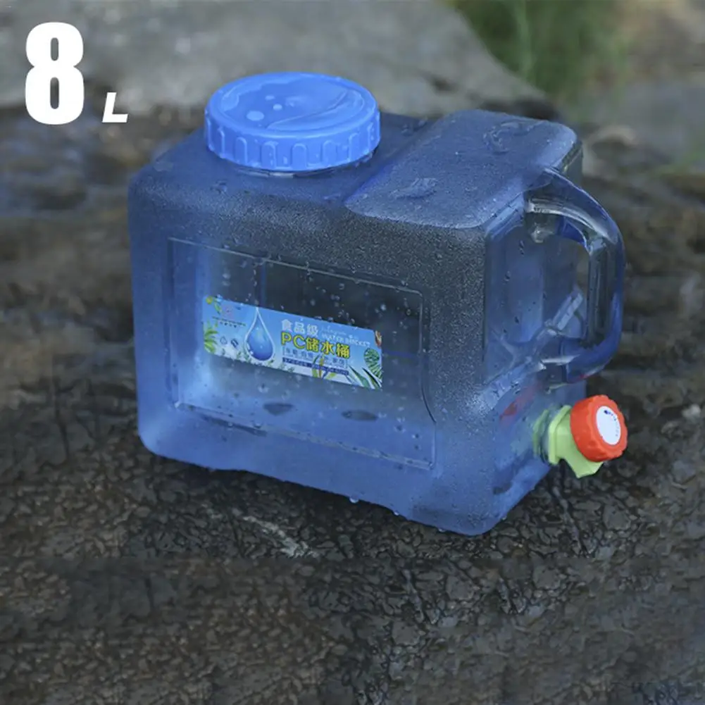 5L 8L автомобиля Портативный ручной резервуар для воды PC активного отдыха вождение с краном квадратный баррель Пластик хранения Bucke