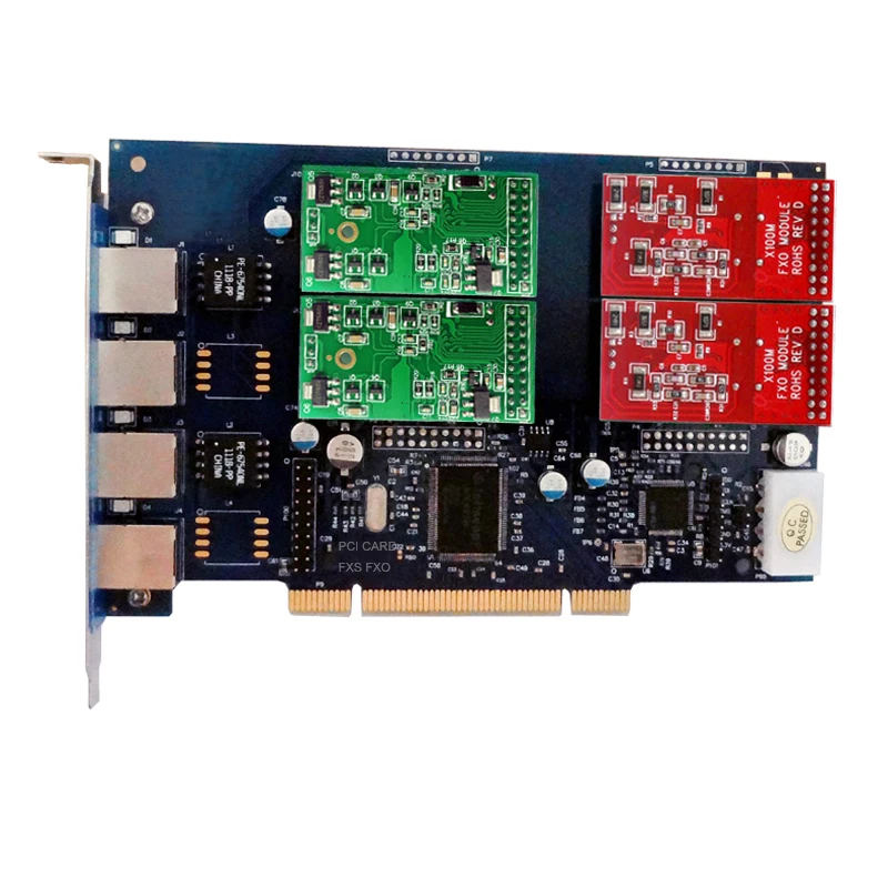 Asterisk PCI карта TDM410P с 2 FXO + FXS портами TDM400P FreePBX Issabel Asterisknow Elastix 4 ..|fxo card|fxo asteriskfxo fxs |