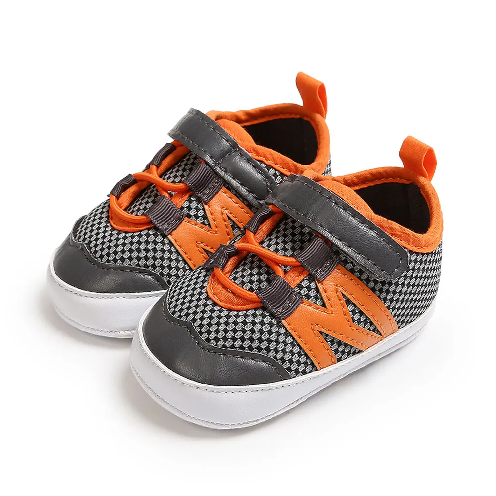 Спортивные сникерсы на мягкой подошве для новорожденных; нескользящая обувь для малышей; обувь для детей 0-18 месяцев