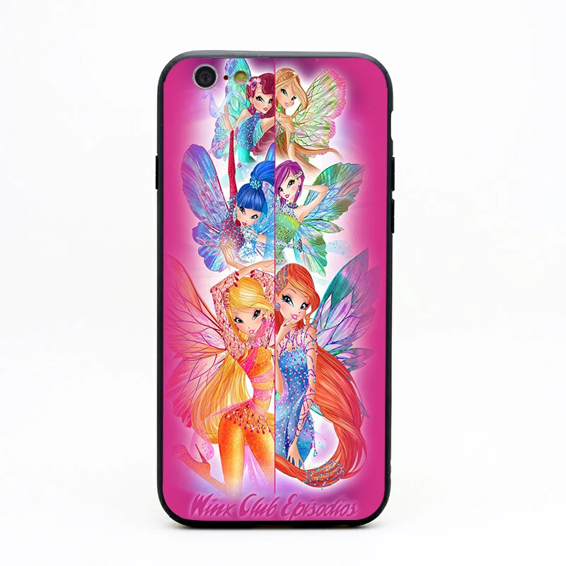 Winx club Чехлы для телефона из термополиуретана+ PC черные чехлы для iPhone X 6 7 8 plus 5 5S 6s se для Apple X Лучший diy чехол - Цвет: 3220