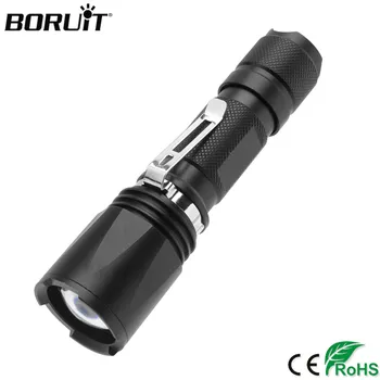 

BORUIT Tricolor Tactical Torch XPE 3800LM Zoom LED Flashlight Waterproof Hand Lantern 18650 Lamp High Power For Cycling Camping