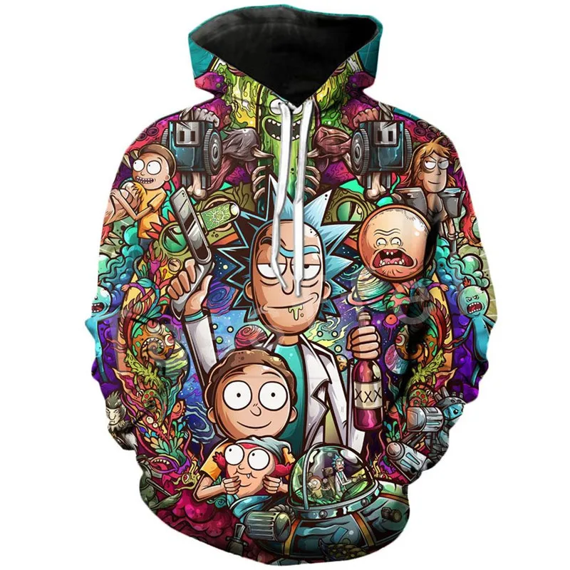 

Tessffel Hot Anime Rick and Morty Cartoon Harajuku Casual Tracksuit 3DPrint Unisex Pullover zipper/Hoodies/Jacket Men Women s-1