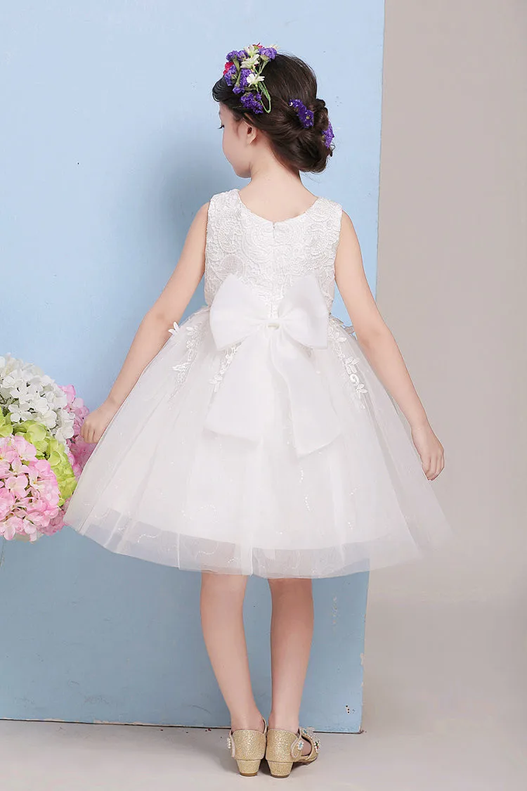 Детские Платья с цветочным узором для девочек; пышные платья; Vestidos Bebes; кружевные вечерние платья из тюля для девочек на свадьбу; Детская летняя одежда на день рождения