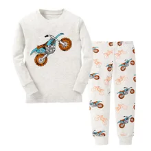Europe And America Brand Childrenswear Autumn New Products Boy Pajamas Set Motorcycle Long Sleeve Children Pure Cotton Tracksuit